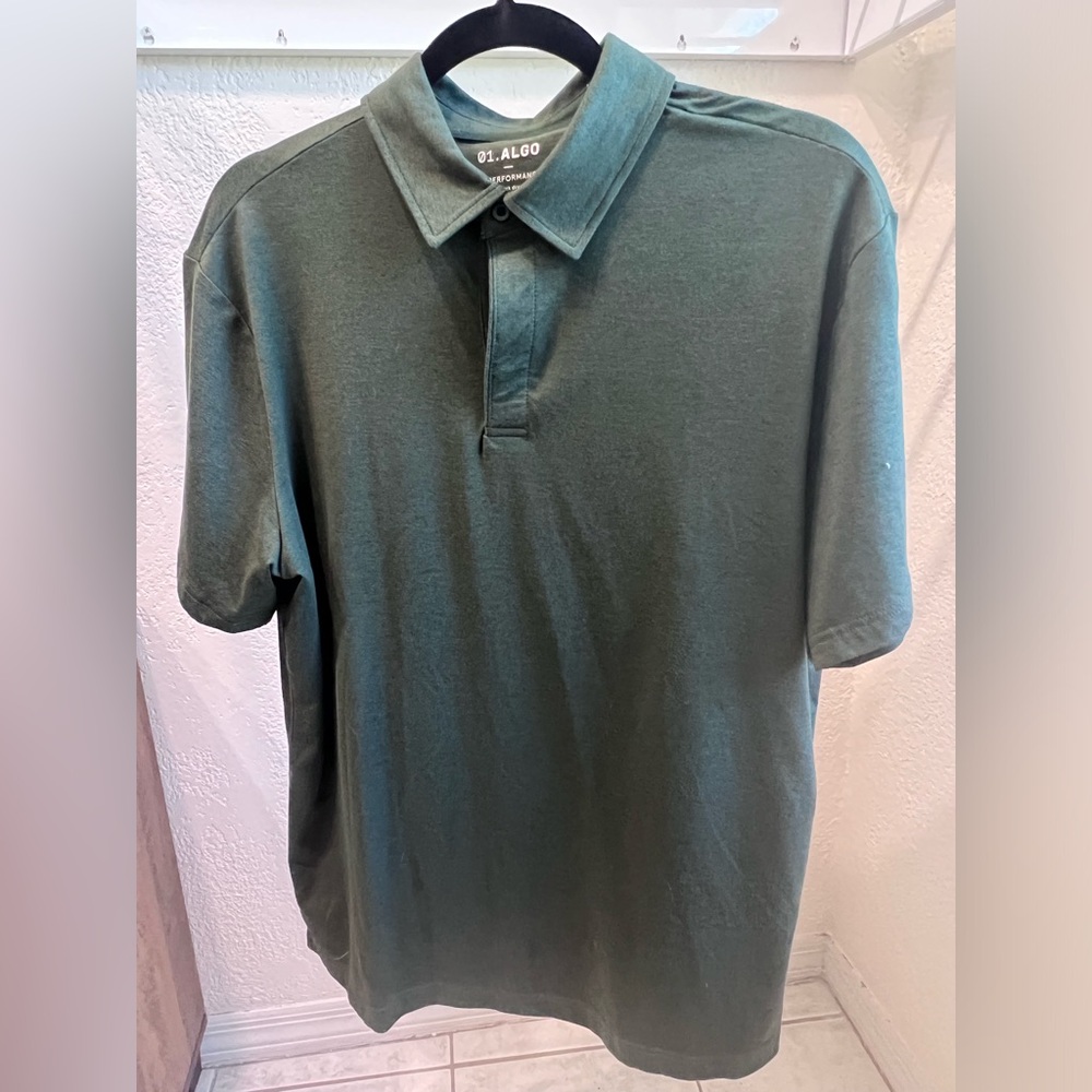 Algo Green Short Sleeve Polo Moisture Wicking